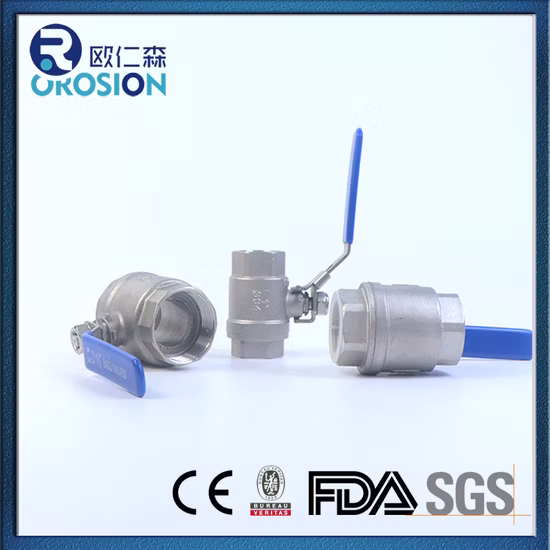 Manija de acero inoxidable SS304 316 con válvula de bola de bloqueo de rosca interna BSPP BSPT NPT 2PC